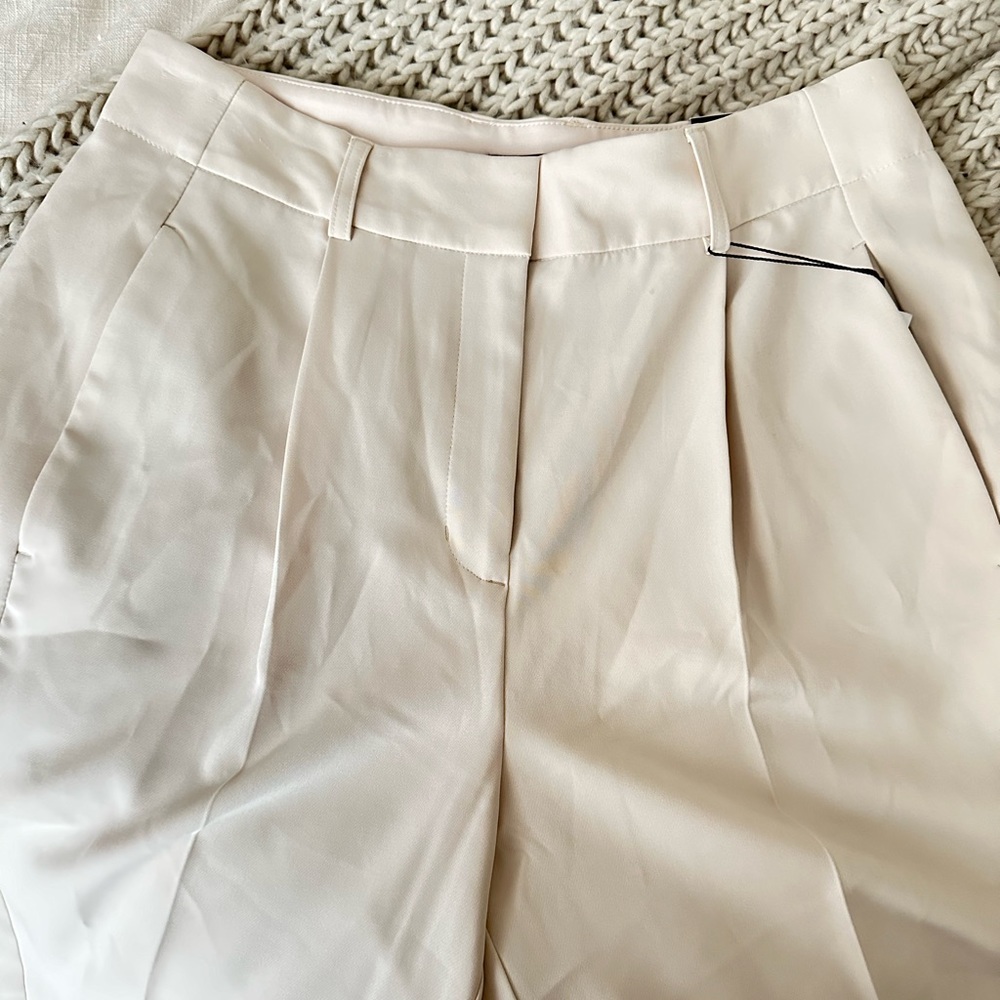 EXPRESS | NWT Beige Pleated Ankle High Rise Pants | Size 10